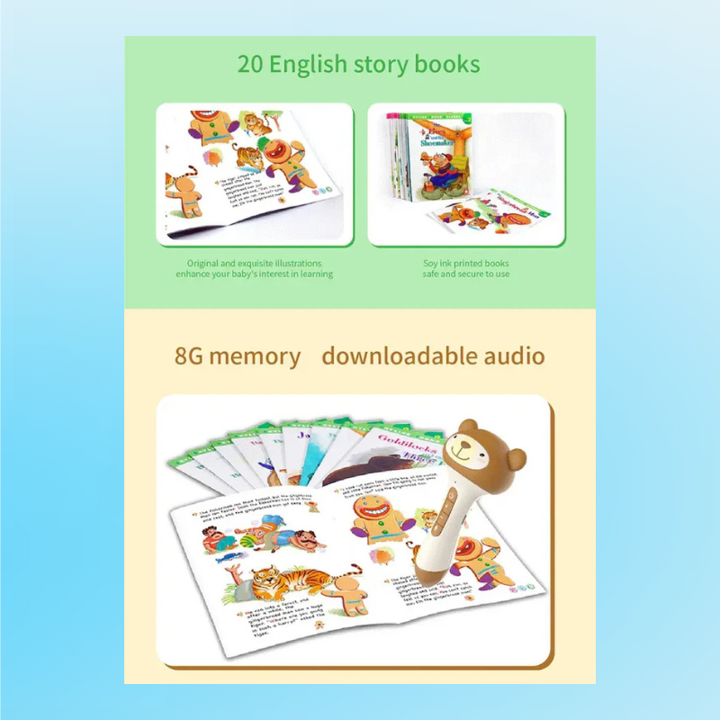 Smart Bear Pen with 20 Story Books